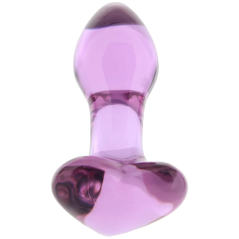 ns novelties Crystal Glass Heart Plug in Purple