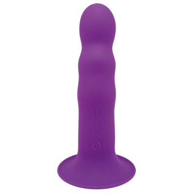 Hitsens 3 Purple Dual Density Silicone Dildo with Motor ( Rechargeable )