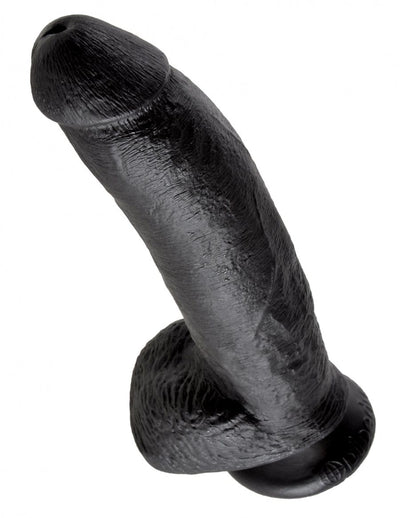 King Cock 9" with Balls in Black