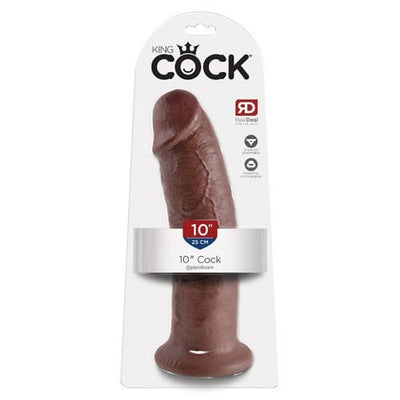 King Cock 10" Cock - Marron