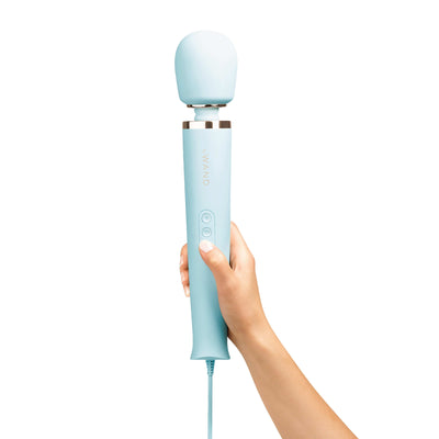 Le Wand Plug-In Vibrating Massager in Sky Blue