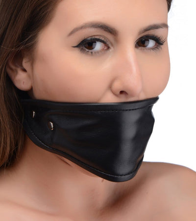 XR Brands Leather Covered Ball Gag