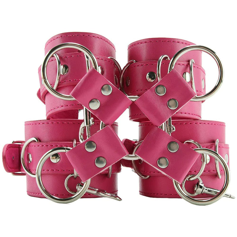 Ouch! - Hand and Leg Cuff Set in Pink