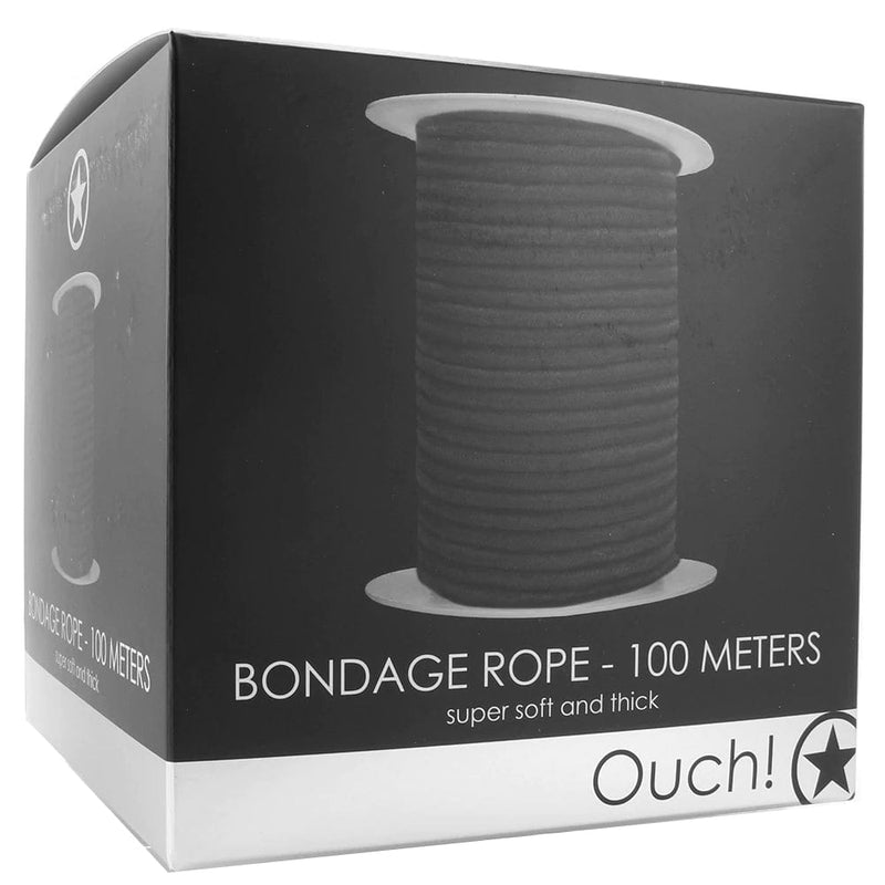Shots Toys Ouch! 100 Meter Thick and Soft Bondage Rope in Black