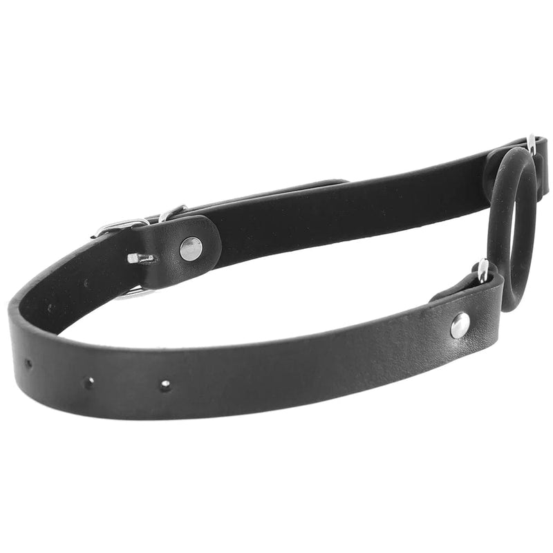 Shots Toys Ouch! Silicone Rigid Ring Gag in Black