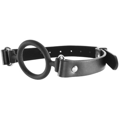 Shots Toys Ouch! Silicone Rigid Ring Gag in Black