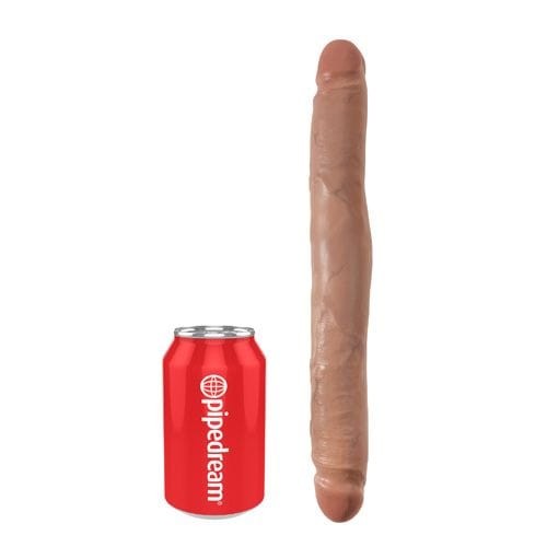 Pipedream King Cock 12" Slim Double Dildo - Tan