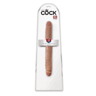 Pipedream King Cock 12" Slim Double Dildo - Tan