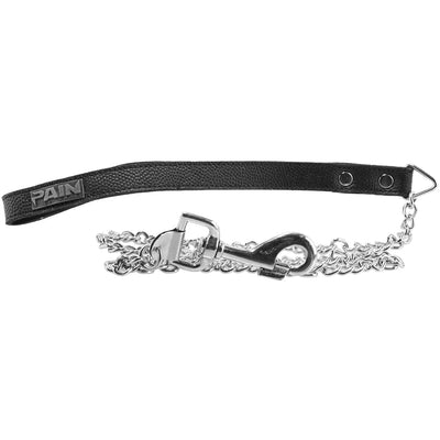Shots Toys Pain Leather Handle Chain Lead