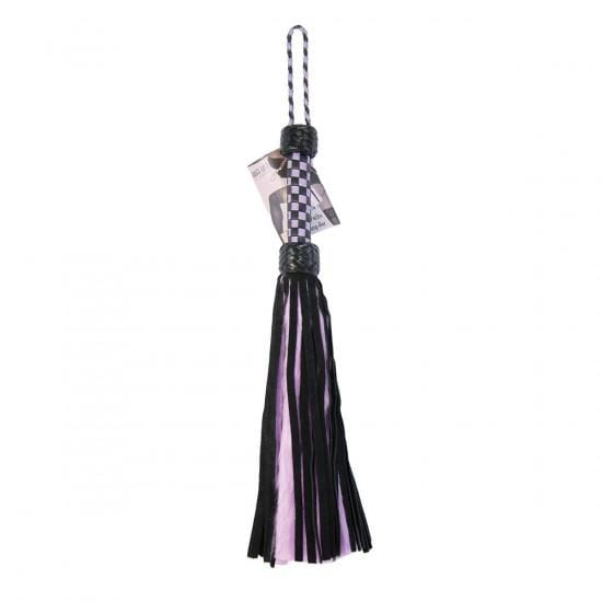 Rough Doggy Flogger Mini Suede and Fluff Purple and Black - Wicked Wanda&