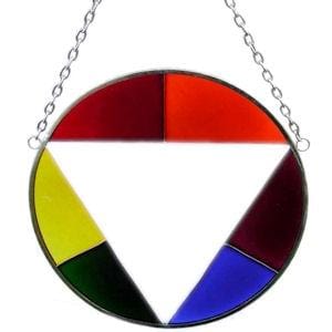 Gay Pride Stained Glass Circle - Wicked Wanda&