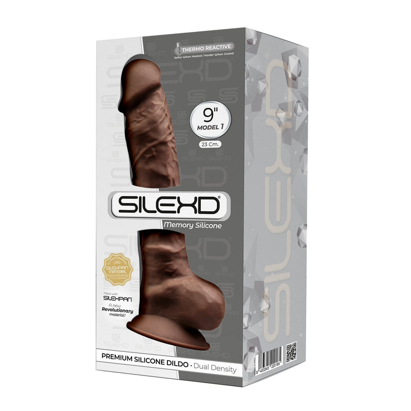 Silexd 9 "inch Model 1 - brown , Thermo Reactive Premium Silicone Memory