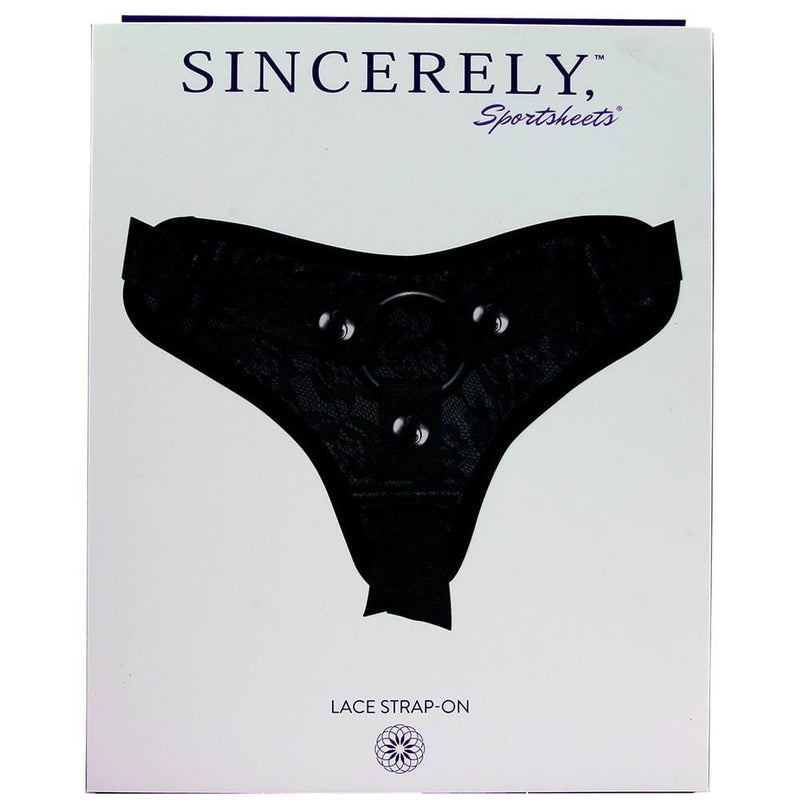 Sportsheets Sincerely Black Lace Strap-On Harness