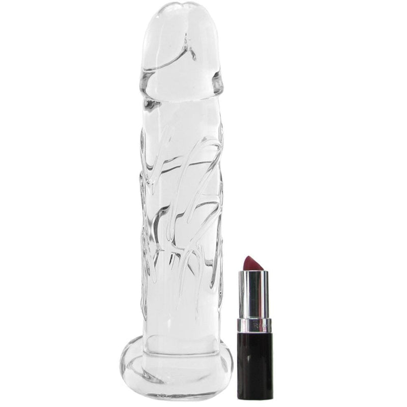 Spartacus Blown Large Realistic Glass Dildo in Clear