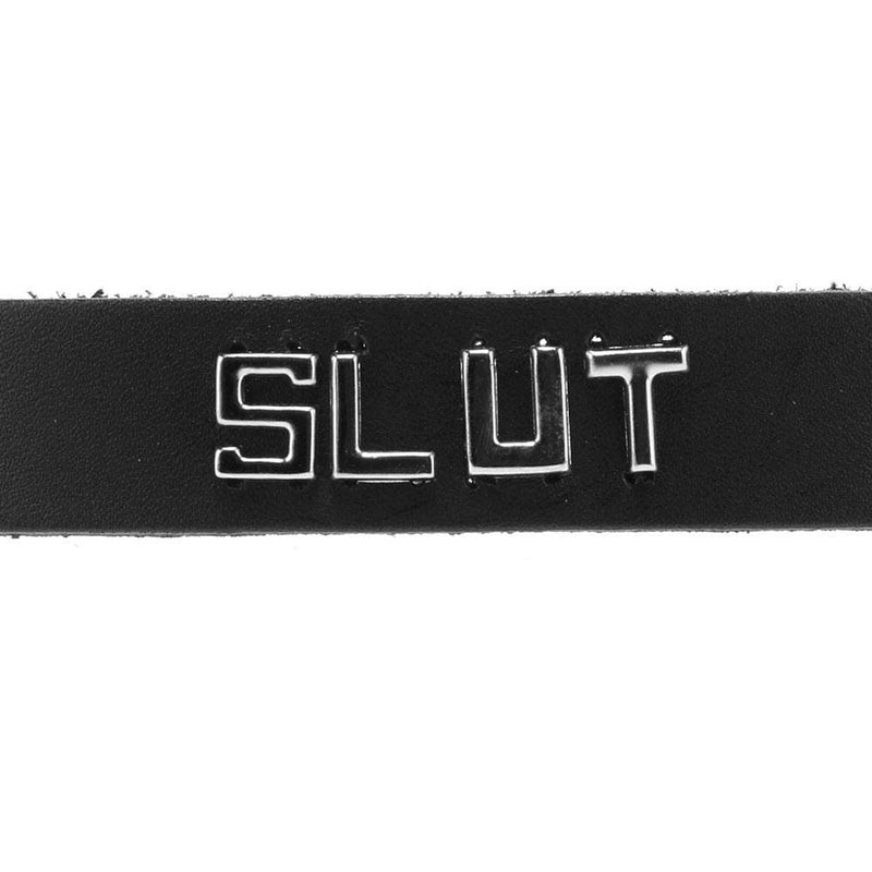 Spartacus Slut Leather Word Band Collar