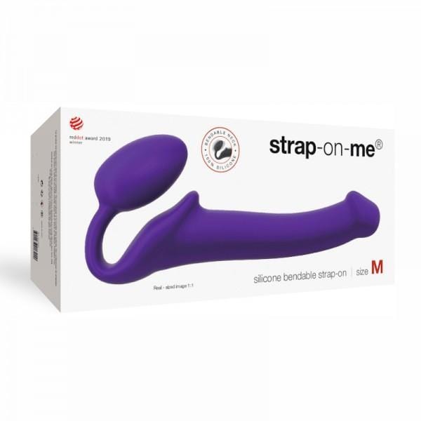 Strap-on-me - Semi-Realistic Bendable Strap-On - Medium - Purple