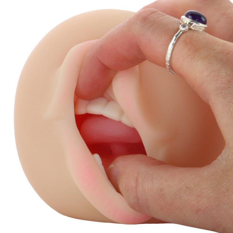 Calexotics Stroke It Anatomical Mouth Stroker in Ivory