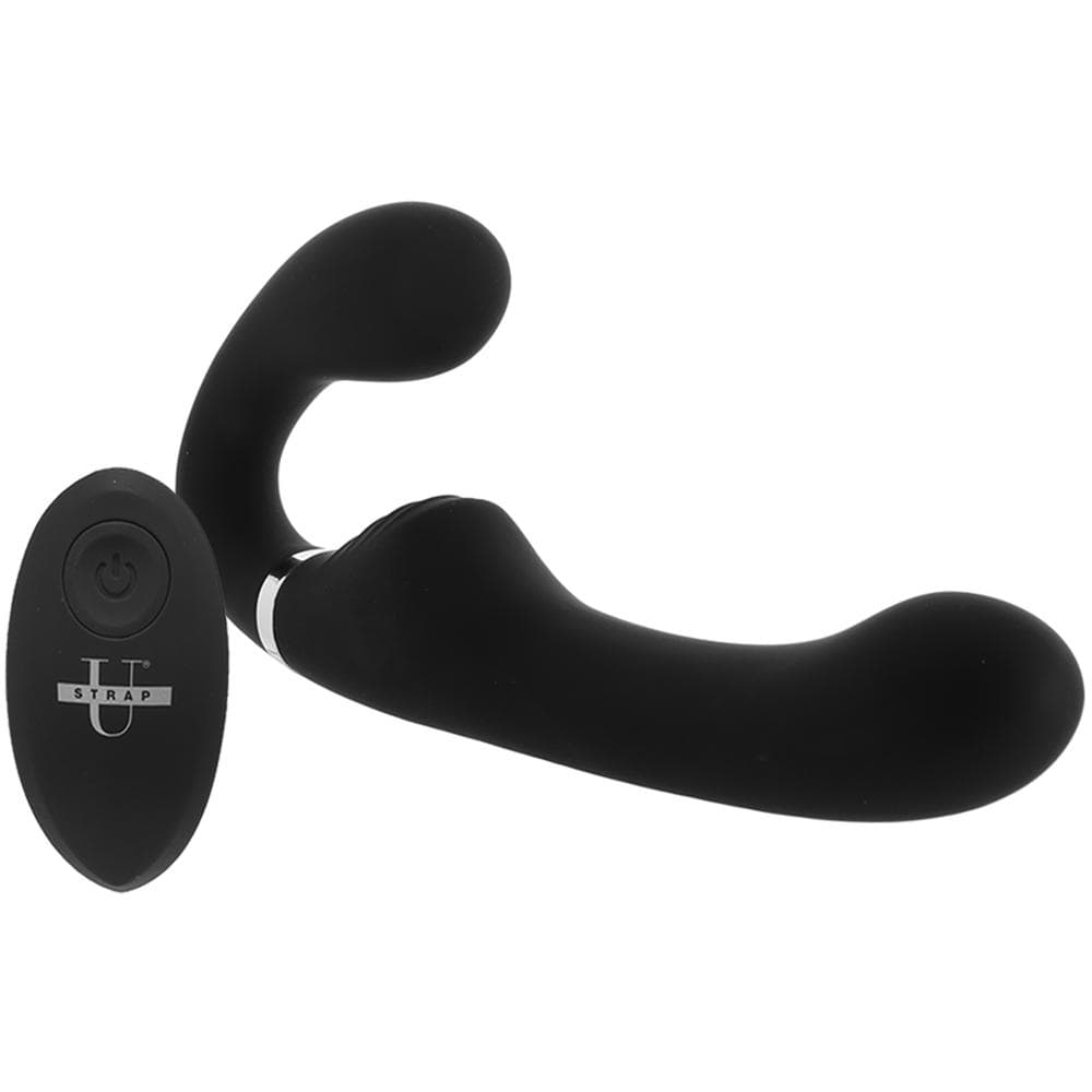 XR Brands Strap U Mighty Rider Strapless Strap-On Vibe in Black WW INC XR Brands Strap U Mighty Rider Strapless Strap-On Vibe in Black WW INC