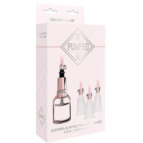 Pumped by Shots Clitoral & Nipple Pump Set Medium Rose Gold - Wicked Wanda's Inc.