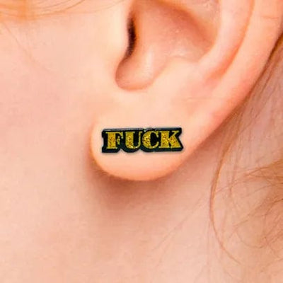 Wood Rocket Naughty Earrings