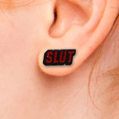 Wood Rocket Naughty Earrings