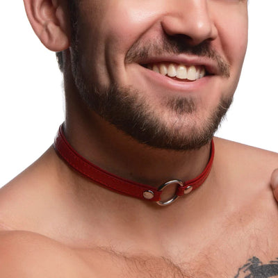 XR Brands Master Series Fiery Pet Slim Choker in Red