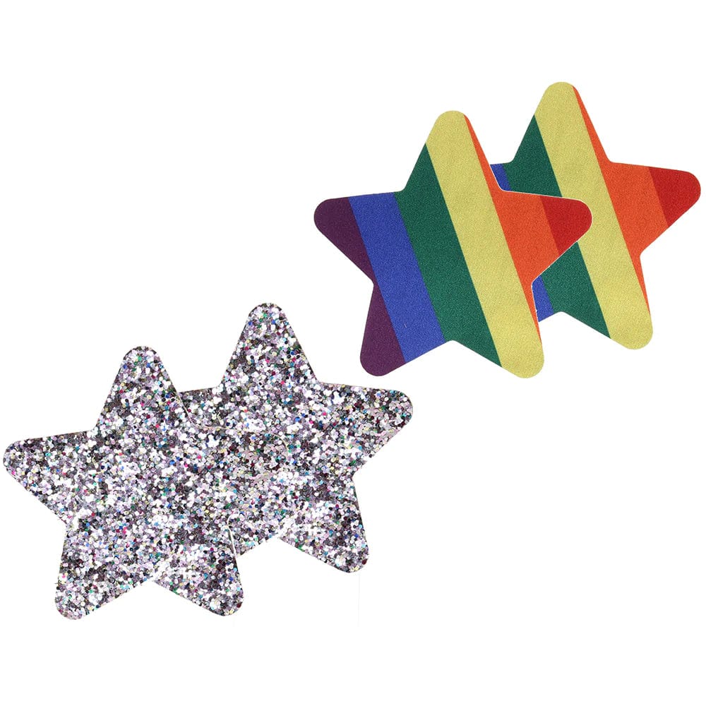 Cache-tétons Pride and Rainbow Glitter Stars