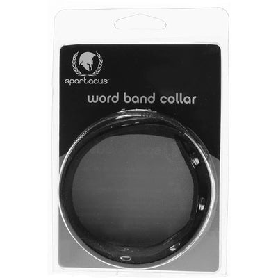 Fuck Me Leather Word Band Collar