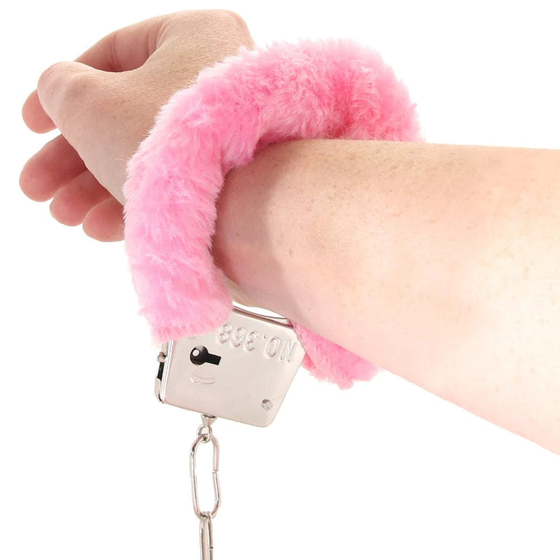 Calexotics Playful Furry Cuffs with Keys in Pink