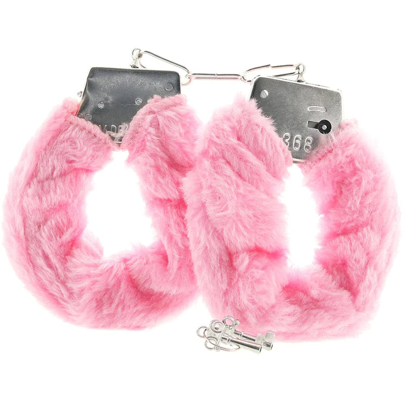 Calexotics Playful Furry Cuffs with Keys in Pink