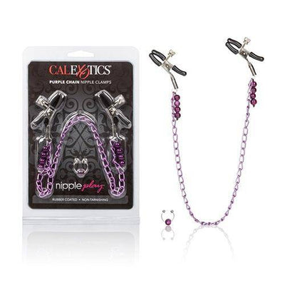 Calexotics Purple Chain Nipple Clamps - Wicked Wanda's Inc.