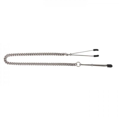 Spartacuse Tweezer Tip Clamp with Silver Jewel Chain