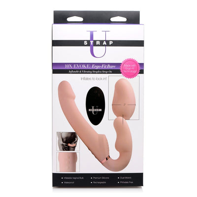 Strap U Inflatable Strapless Vibrating Strap On